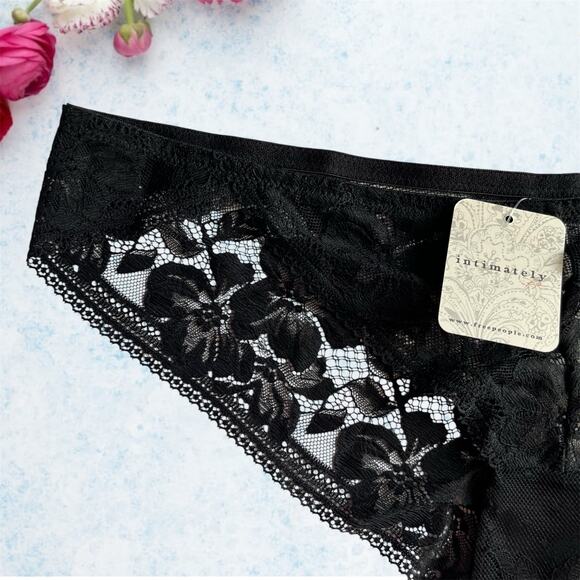 Free People underwear bikini panty undies floral lace tanga lingerie intimates - Picture 4 of 5